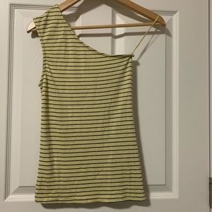 Michael Stars Demi Shine One Shoulder Tank Blonde